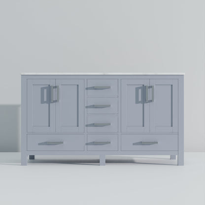 Jacques 60 in. W x 22 in. D Dark Grey Double Bath Vanity