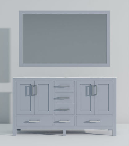 Jacques 60 in. W x 22 in. D Dark Grey Double Bath Vanity