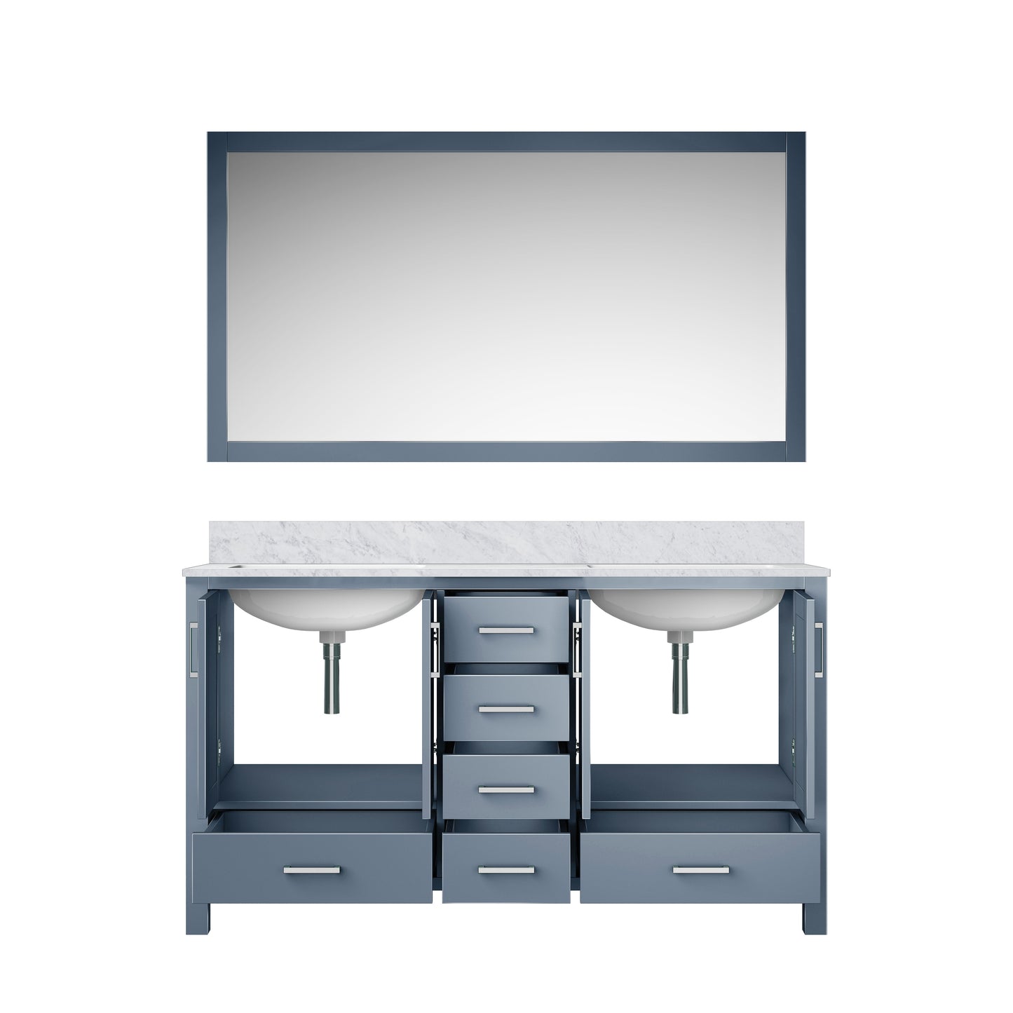 Jacques 60 in. W x 22 in. D Dark Grey Double Bath Vanity