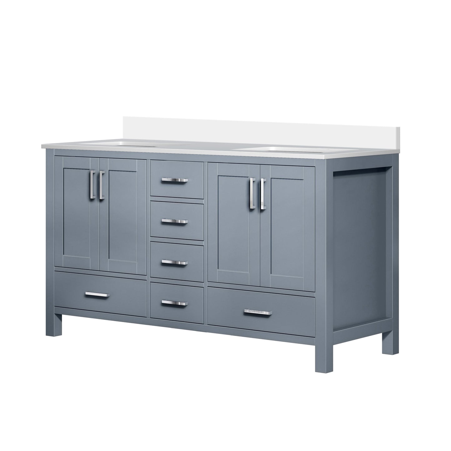 Jacques 60 in. W x 22 in. D Dark Grey Double Bath Vanity