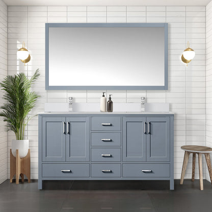 Jacques 60 in. W x 22 in. D Dark Grey Double Bath Vanity