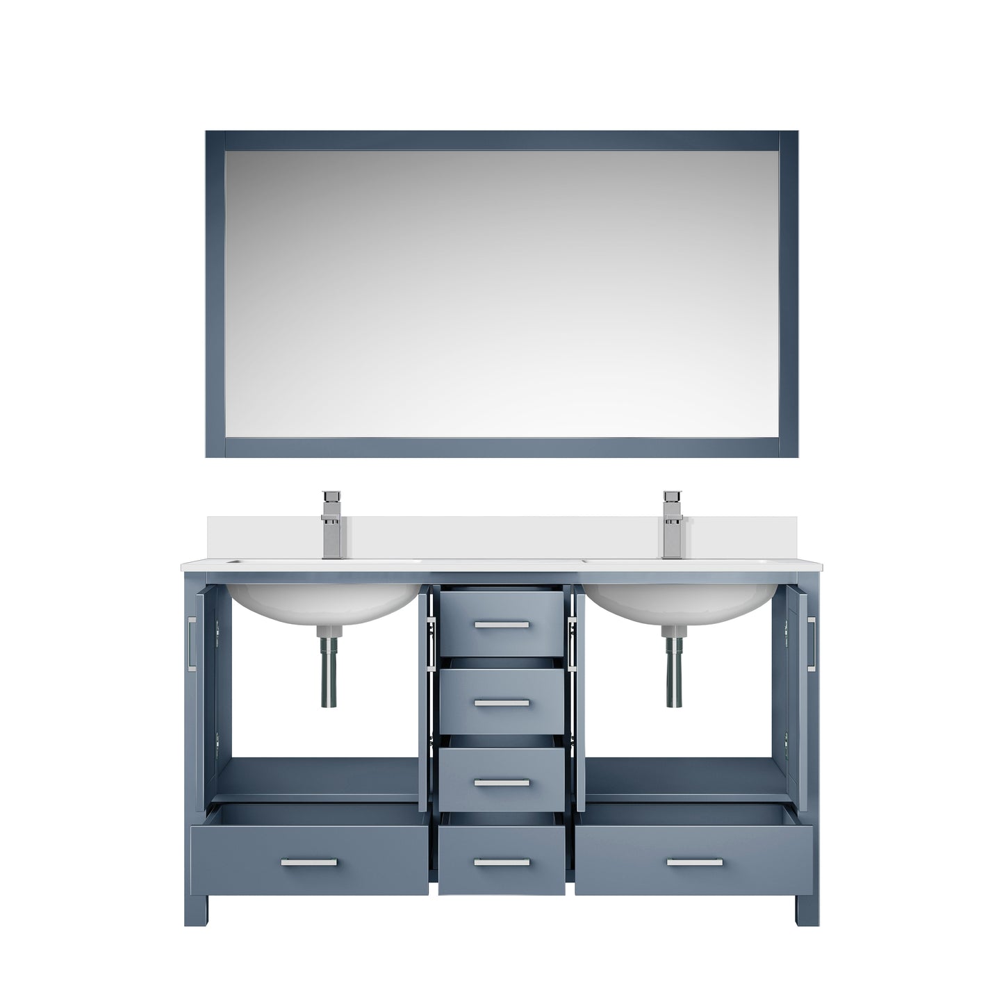 Jacques 60 in. W x 22 in. D Dark Grey Double Bath Vanity