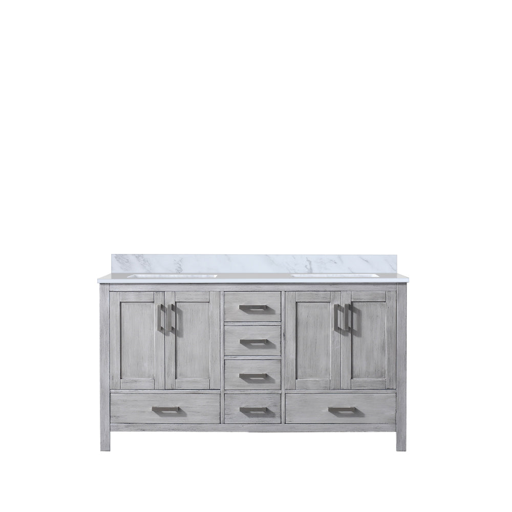 Jacques 60 in. W x 22 in. D Distressed Grey Double Bath Vanity