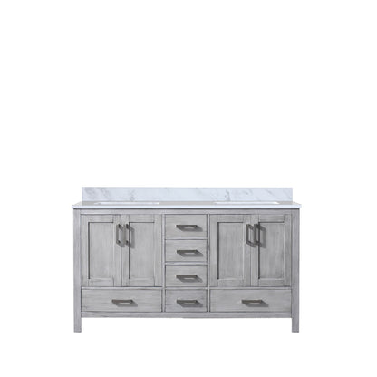 Jacques 60 in. W x 22 in. D Distressed Grey Double Bath Vanity