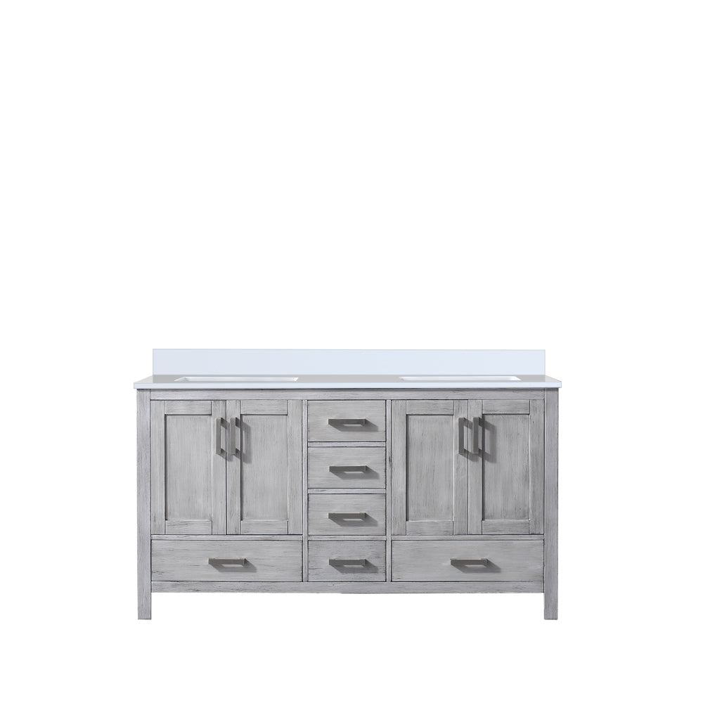 Jacques 60 in. W x 22 in. D Distressed Grey Double Bath Vanity