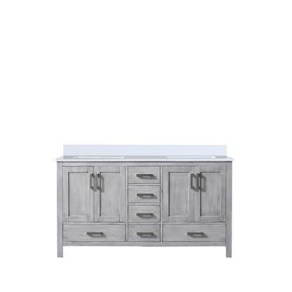 Jacques 60 in. W x 22 in. D Distressed Grey Double Bath Vanity