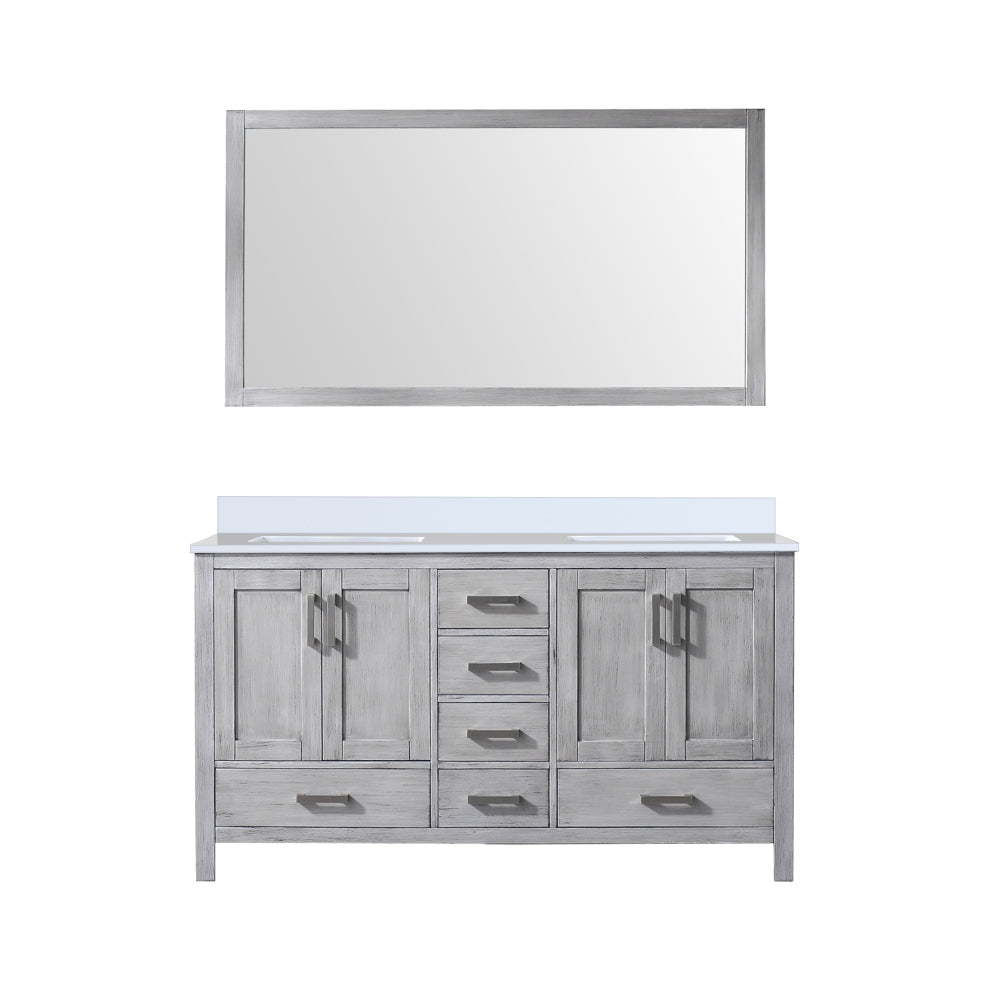 Jacques 60 in. W x 22 in. D Distressed Grey Double Bath Vanity