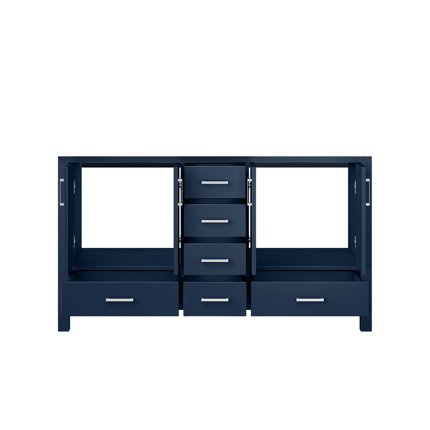 Jacques 60 in. W x 22 in. D Navy Blue Double Bath Vanity