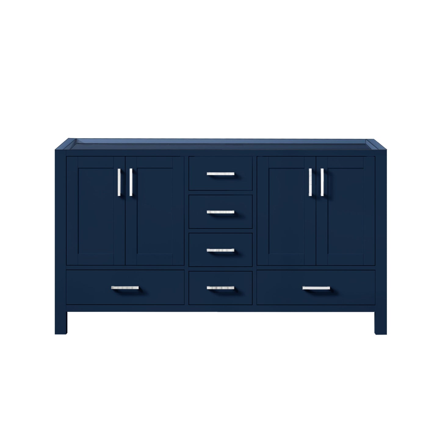 Jacques 60 in. W x 22 in. D Navy Blue Double Bath Vanity