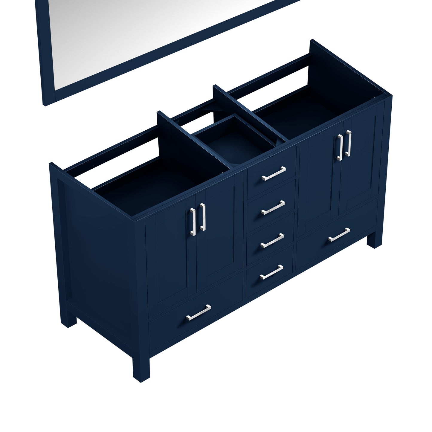 Jacques 60 in. W x 22 in. D Navy Blue Double Bath Vanity