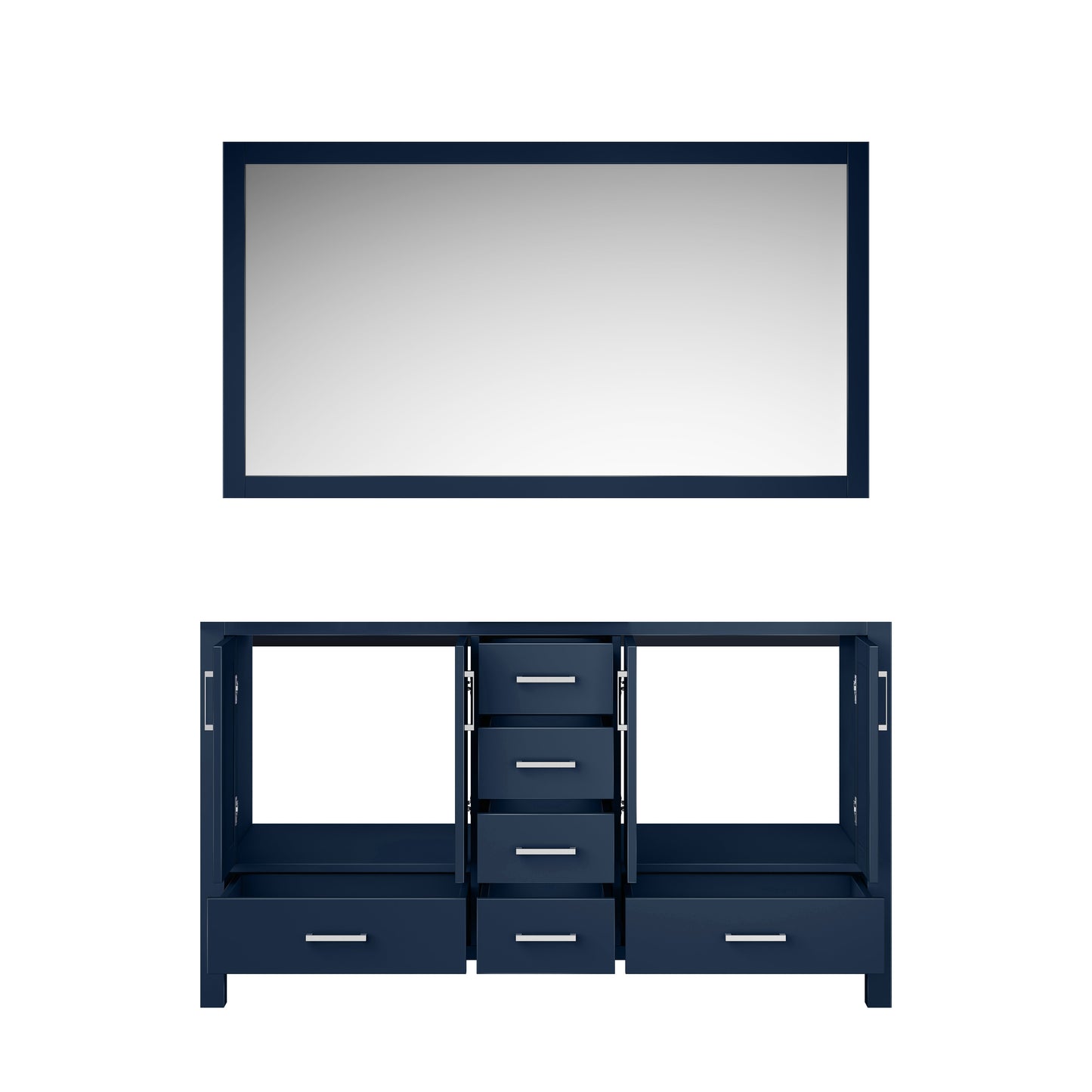 Jacques 60 in. W x 22 in. D Navy Blue Double Bath Vanity