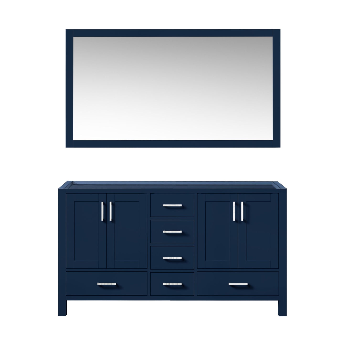 Jacques 60 in. W x 22 in. D Navy Blue Double Bath Vanity