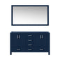 Jacques 60 in. W x 22 in. D Navy Blue Double Bath Vanity