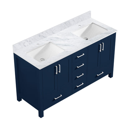 Jacques 60 in. W x 22 in. D Navy Blue Double Bath Vanity