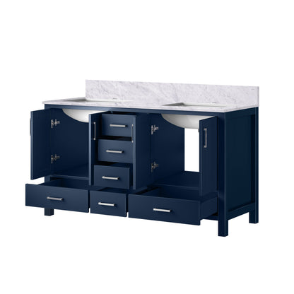 Jacques 60 in. W x 22 in. D Navy Blue Double Bath Vanity
