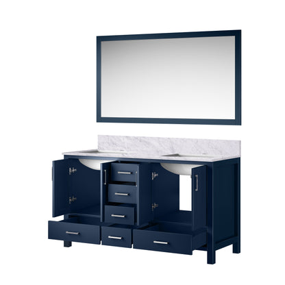 Jacques 60 in. W x 22 in. D Navy Blue Double Bath Vanity