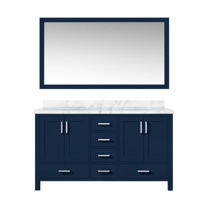Jacques 60 in. W x 22 in. D Navy Blue Double Bath Vanity