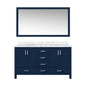 Jacques 60 in. W x 22 in. D Navy Blue Double Bath Vanity