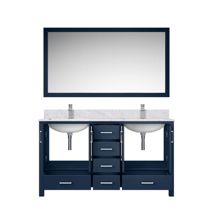 Jacques 60 in. W x 22 in. D Navy Blue Double Bath Vanity