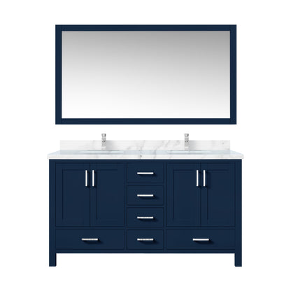 Jacques 60 in. W x 22 in. D Navy Blue Double Bath Vanity