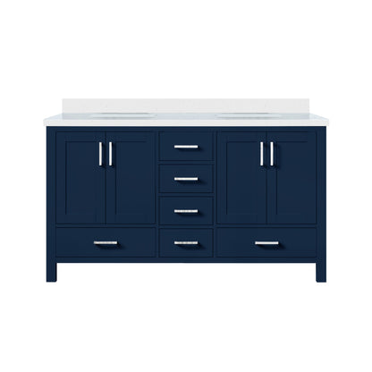 Jacques 60 in. W x 22 in. D Navy Blue Double Bath Vanity