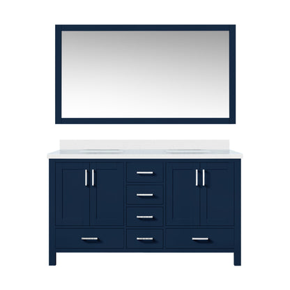 Jacques 60 in. W x 22 in. D Navy Blue Double Bath Vanity
