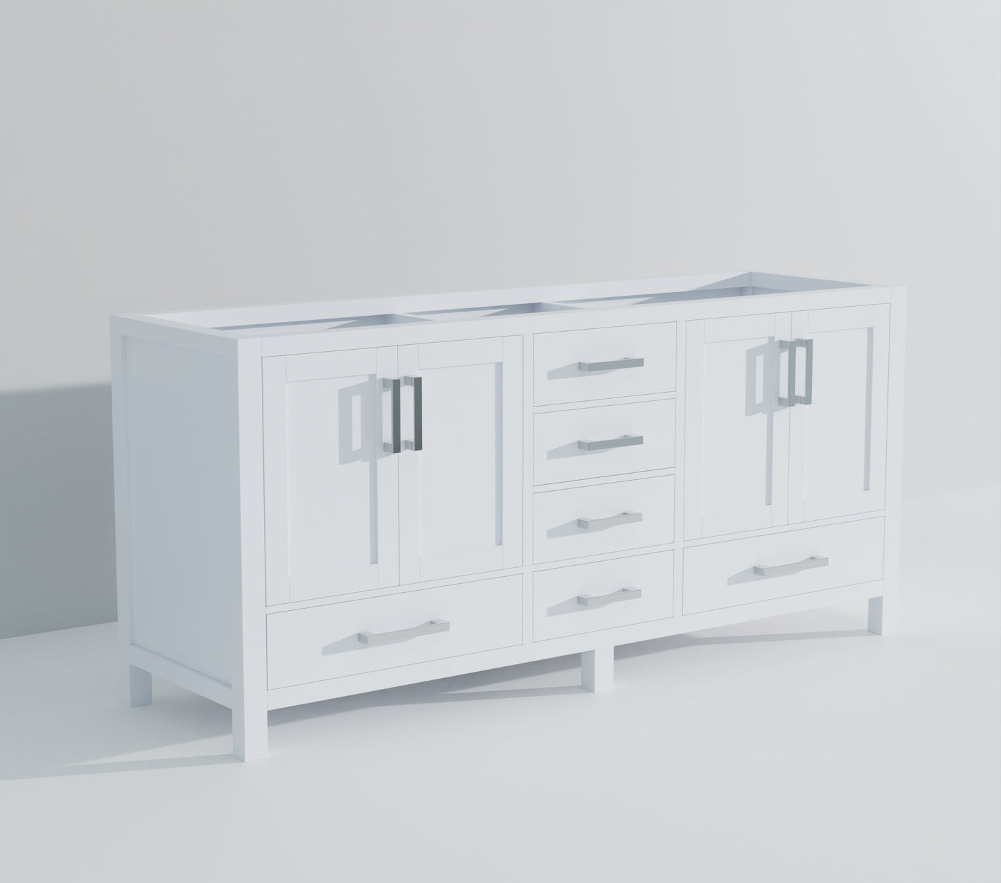 Jacques 72 in. W x 22 in. D White Double Bath Vanity