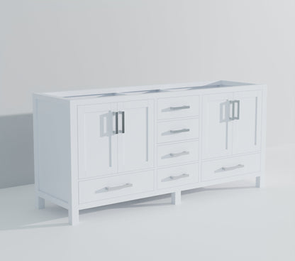 Jacques 72 in. W x 22 in. D White Double Bath Vanity