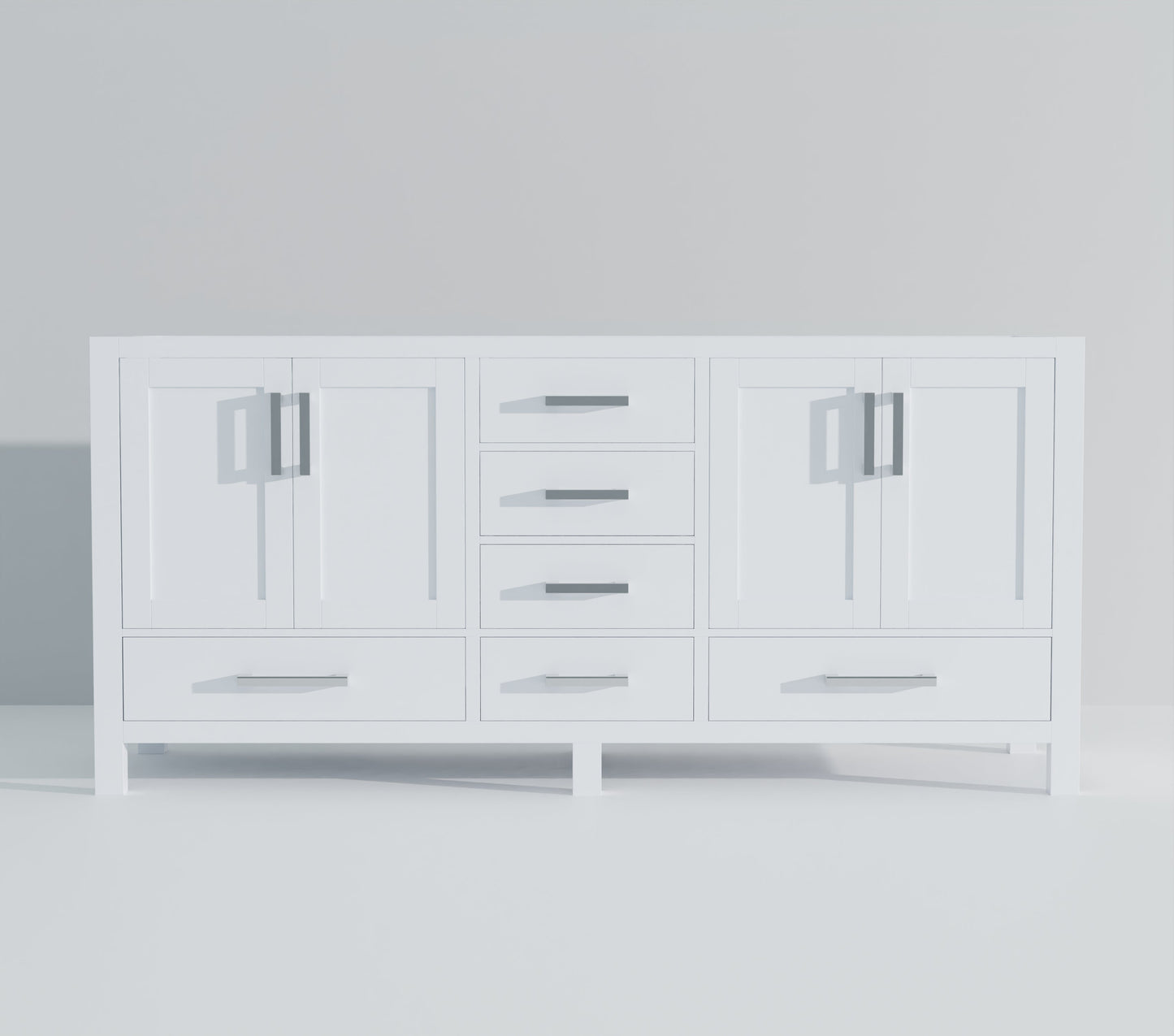 Jacques 72 in. W x 22 in. D White Double Bath Vanity
