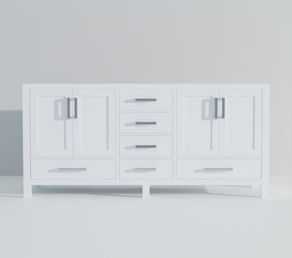 Jacques 72 in. W x 22 in. D White Double Bath Vanity