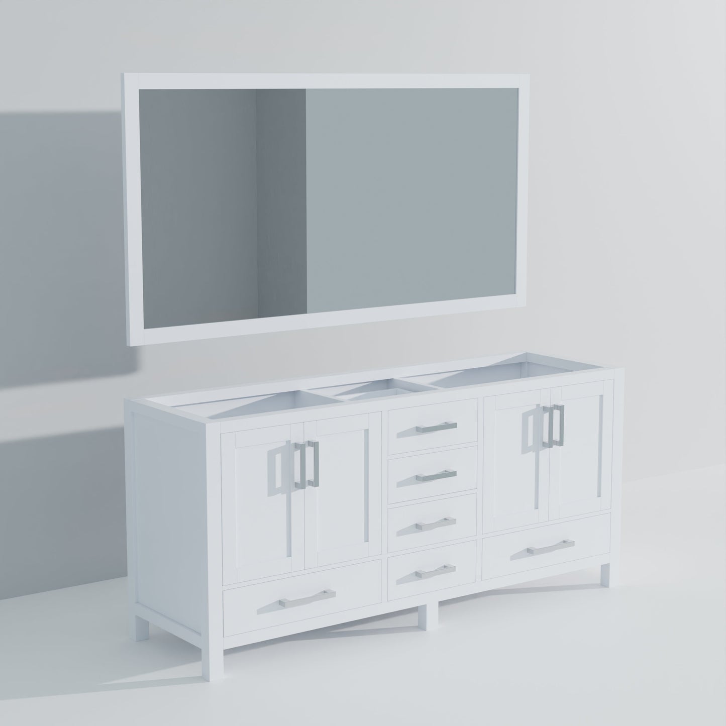 Jacques 72 in. W x 22 in. D White Double Bath Vanity