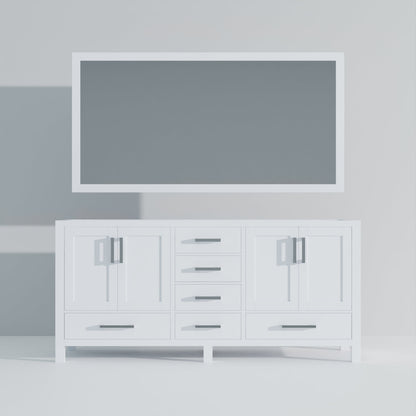Jacques 72 in. W x 22 in. D White Double Bath Vanity
