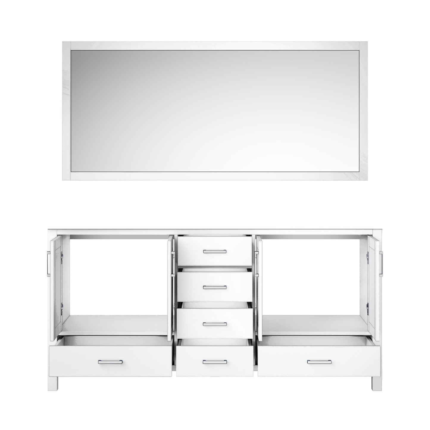 Jacques 72 in. W x 22 in. D White Double Bath Vanity