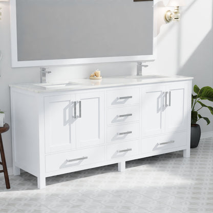 Jacques 72 in. W x 22 in. D White Double Bath Vanity