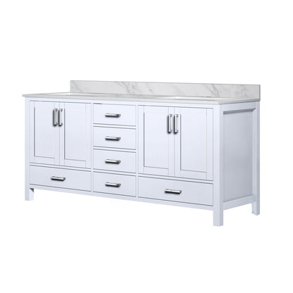 Jacques 72 in. W x 22 in. D White Double Bath Vanity