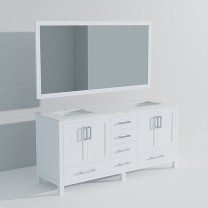 Jacques 72 in. W x 22 in. D White Double Bath Vanity