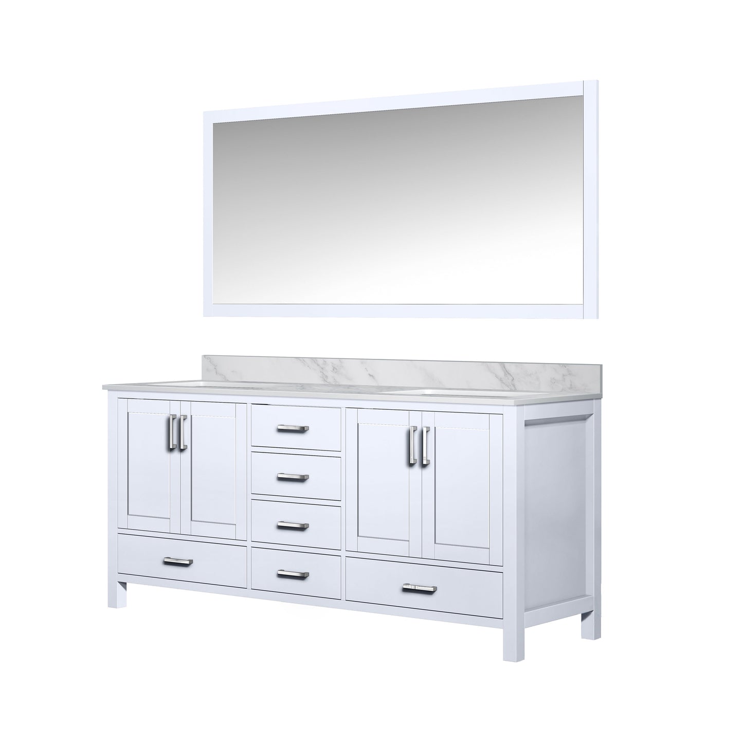 Jacques 72 in. W x 22 in. D White Double Bath Vanity
