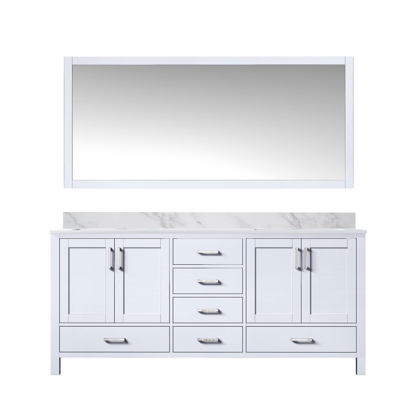 Jacques 72 in. W x 22 in. D White Double Bath Vanity