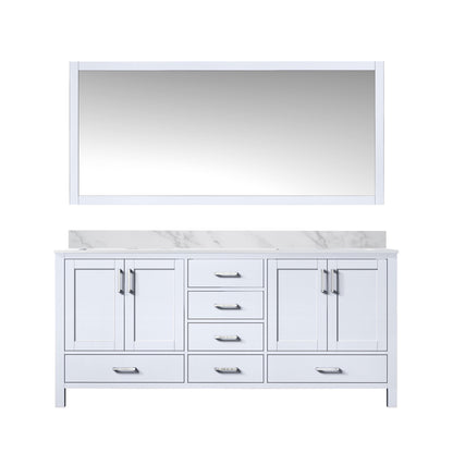Jacques 72 in. W x 22 in. D White Double Bath Vanity