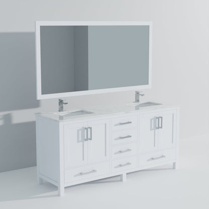 Jacques 72 in. W x 22 in. D White Double Bath Vanity