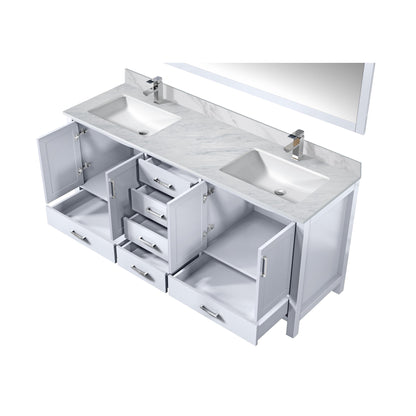 Jacques 72 in. W x 22 in. D White Double Bath Vanity