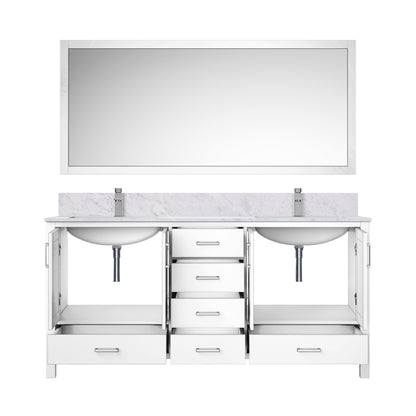 Jacques 72 in. W x 22 in. D White Double Bath Vanity