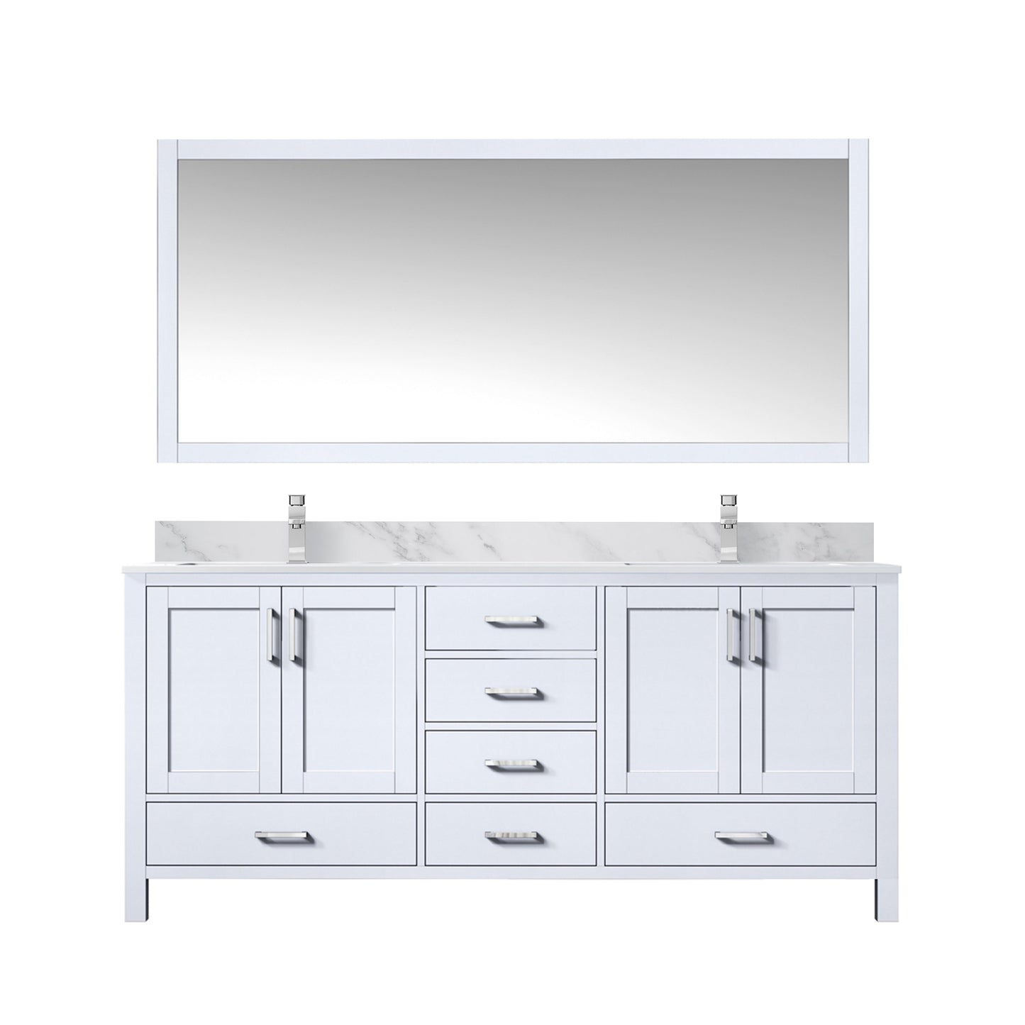 Jacques 72 in. W x 22 in. D White Double Bath Vanity