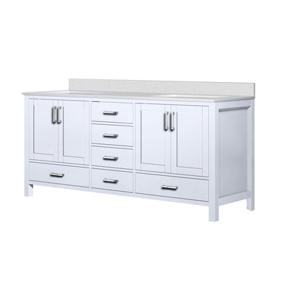 Jacques 72 in. W x 22 in. D White Double Bath Vanity