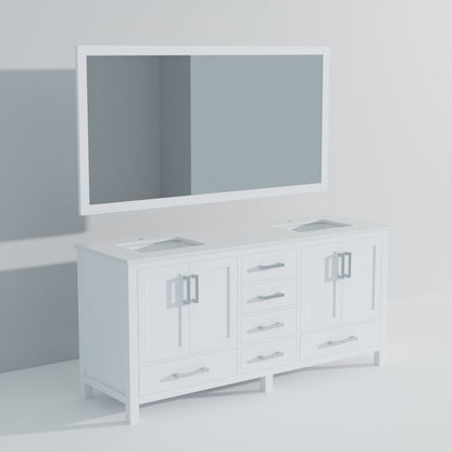 Jacques 72 in. W x 22 in. D White Double Bath Vanity