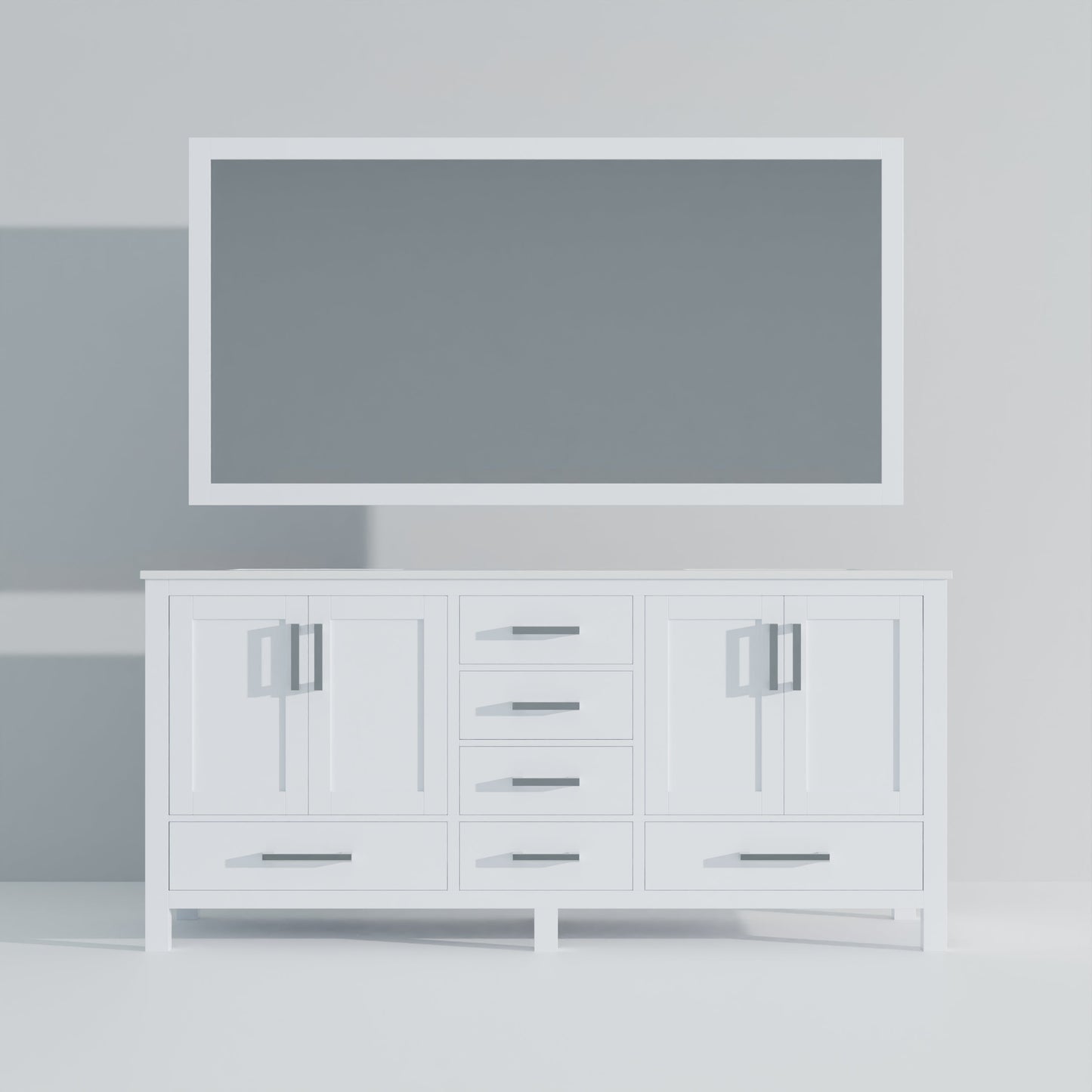 Jacques 72 in. W x 22 in. D White Double Bath Vanity