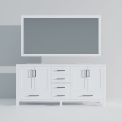 Jacques 72 in. W x 22 in. D White Double Bath Vanity