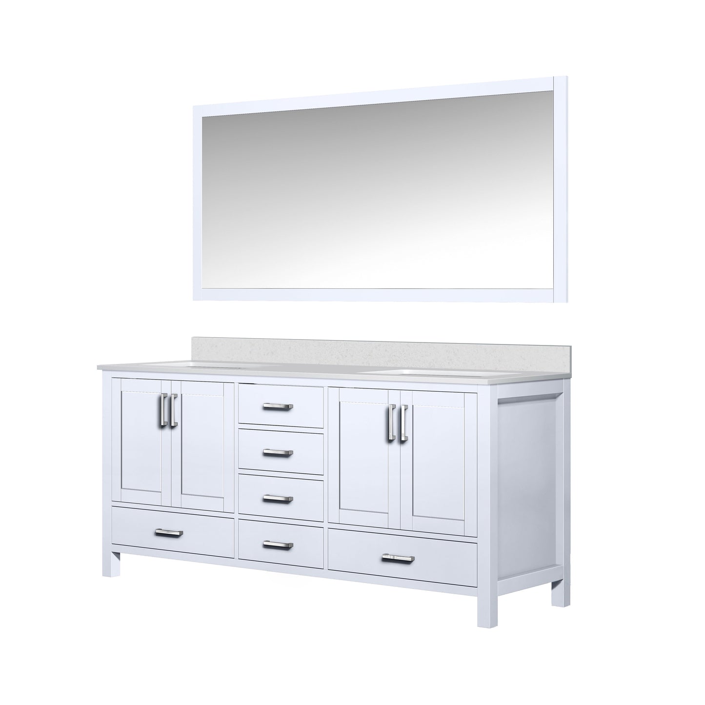 Jacques 72 in. W x 22 in. D White Double Bath Vanity
