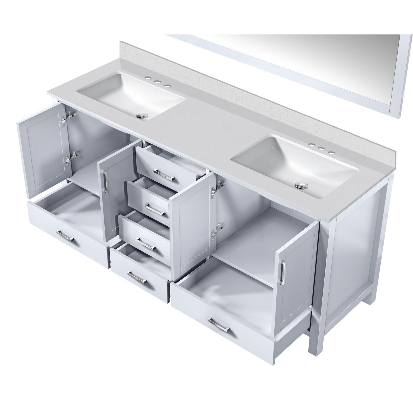 Jacques 72 in. W x 22 in. D White Double Bath Vanity