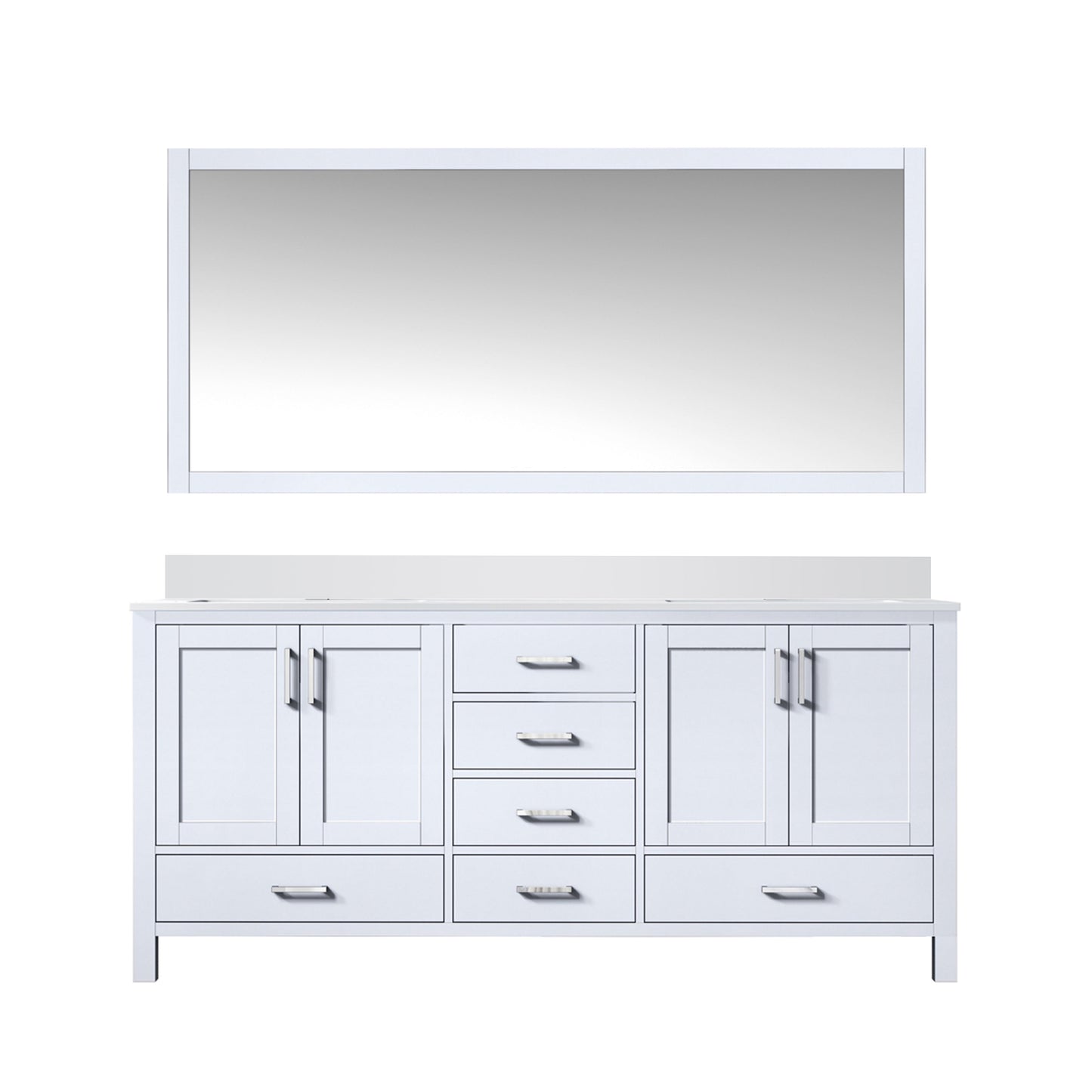 Jacques 72 in. W x 22 in. D White Double Bath Vanity